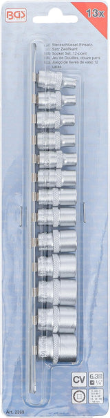 Galvučių rinkinys, 12-kampės | 6.3 mm (1/4") | 4 - 14 mm | 13 vnt (2269)