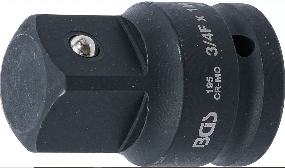 Smūginis adapteris | vidinis kvadratas 20 mm (3/4") - išorinis kvadratas 25 mm (1") (195)