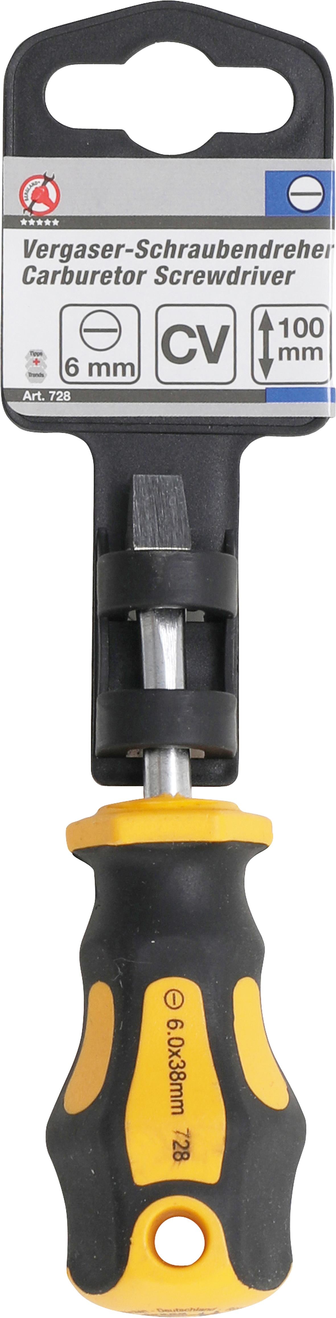 Плоская отвёртка для карбюратора SL 6 mm | длина лезвия 90 mm