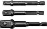 Adapterių komplektas | 6.3 mm (1/4") antgalis | 6.3 mm (1/4") / 10 mm (3/8") / 12,5 mm (1/2") | 3 vnt. (YT-04685)