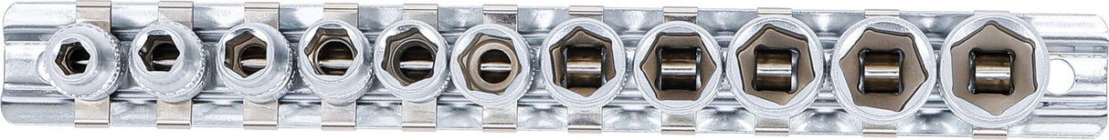 Galvučių rinkinys, šešiakampės | 6.3 mm (1/4") | coliniai dydžiai | 11 vnt. (2433)