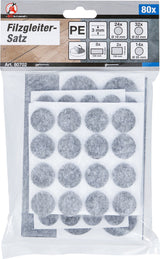 FELT PADS SET | TINGED WITH GREY | 80 PCS. (80702)