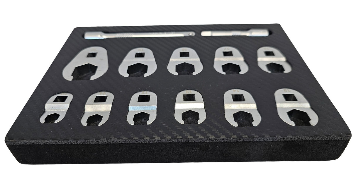 Šoninių raktų rinkinys | 10 mm (3/8") | Cr-Mo | 10 - 22 mm | 13 vnt. (SK82913S)