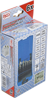 Kūginis grąžtų/frezų rinkinys | HSS | DIN 335 C forma | 6 vnt. (1997)