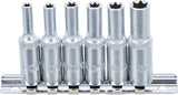 SOCKET SET, E-TYPE, DEEP | 6.3 MM (1/4") DRIVE | E4 - E10 | 6 PCS. (6403)