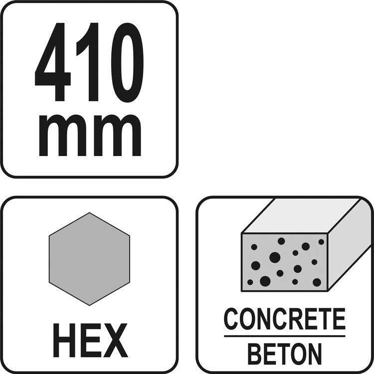 Острое зубило | для асфальта и бетона | 410 mm / HEX хвостовик