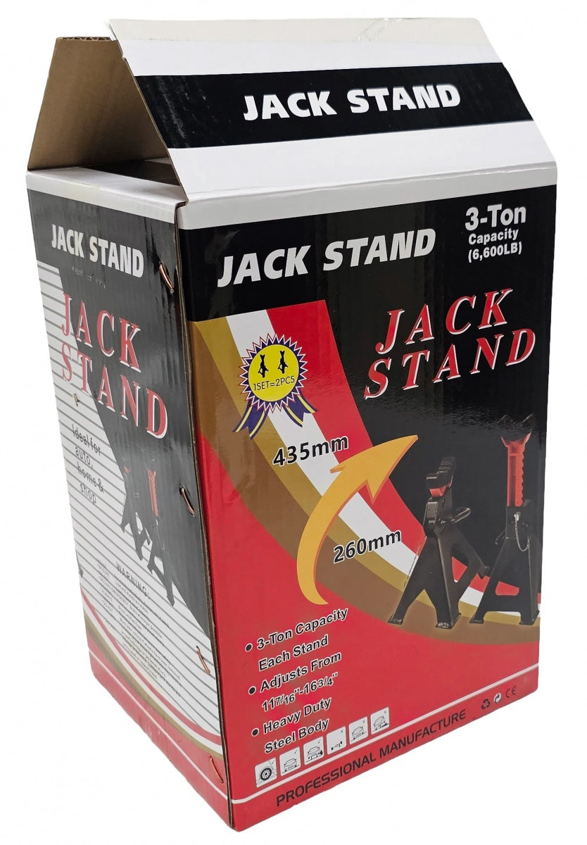 Комплект опор 3 т | резиновые, фиксаторы | 260-435 мм | 2 шт. (JJ004)
