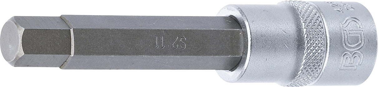Бита, запрессованная в головку | длина 100 mm | 12,5 mm (1/2") | шестигранник 11 mm