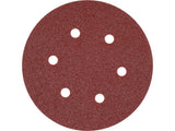 Šlifavimo popierius {velcro) | 6 skylės | 150 mm / P60 | 50 vnt. (YT-834582)