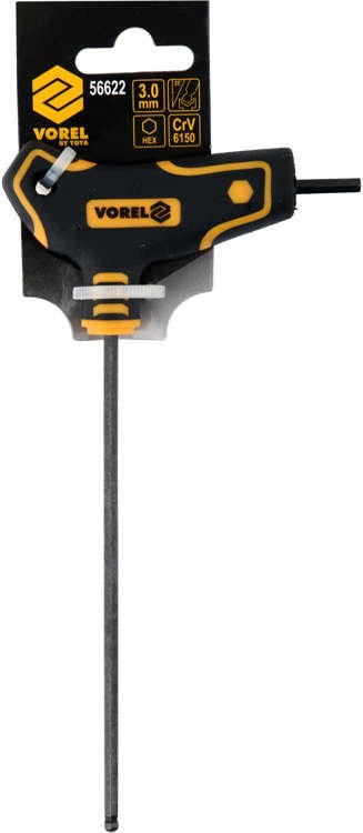 L tipo atsuktuvas HEX su rankena | šarnyrinis | 3 mm (56622)
