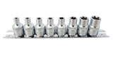 Galvučių rinkinys E-Tipas | 10 mm (3/8") | E4 - E14 | 8 vnt. (KR384008)