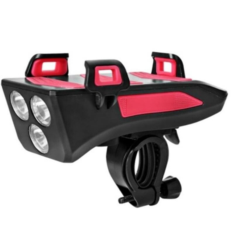 BICYCLE LIGHT WITH PHONE HOLDER | SIGNAL | MULTIFUNCTION / POWERBANK | USB | 3 LED (RBL3)