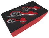 Набор коротких трещоток | 6.3 mm (1/4") / 10 mm (3/8") / 12,5 mm (1/2") | 3 шт.