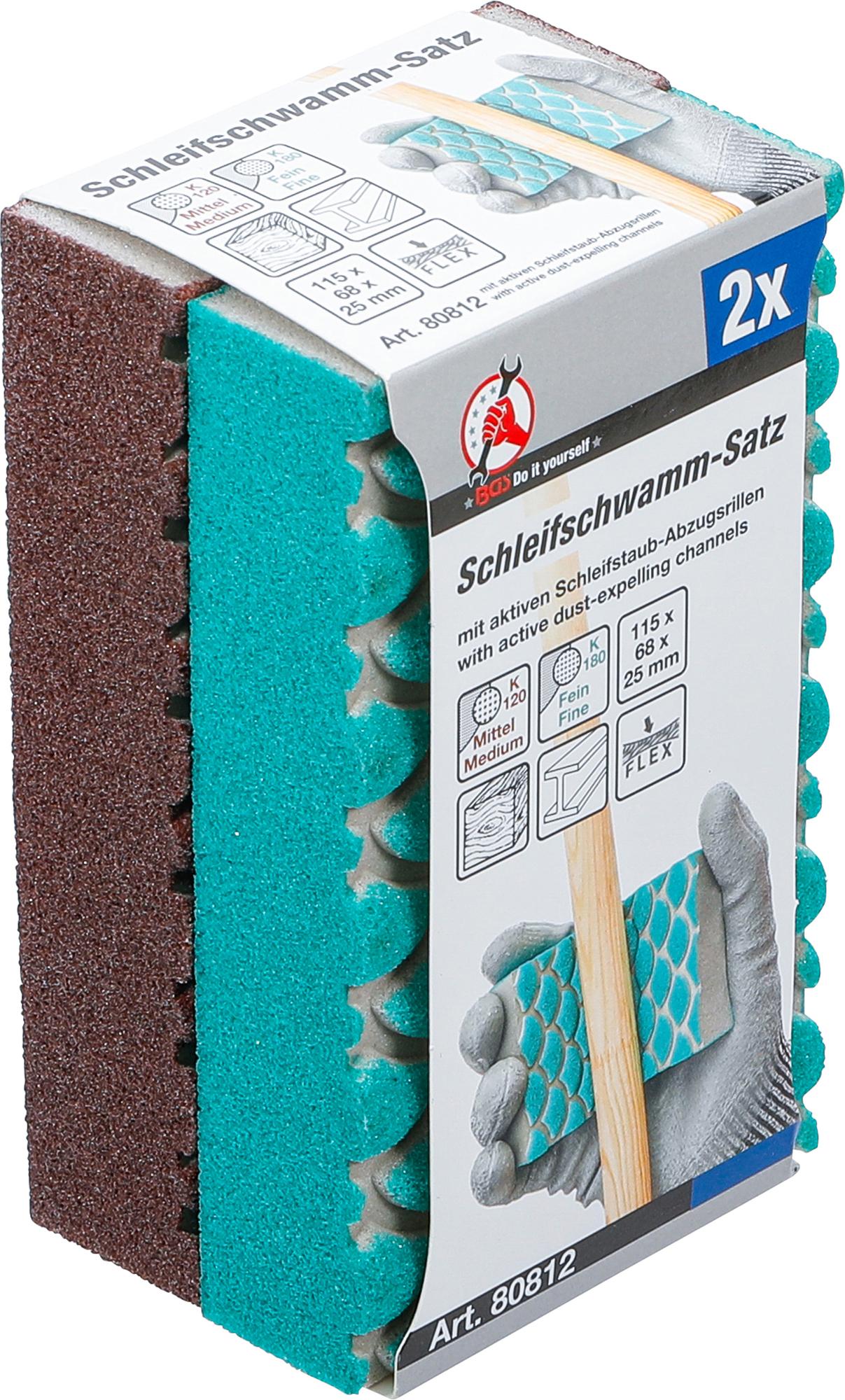 Abrazyvinių kempinių rinkinys | K 120, 180 | 2 vnt. (80812)