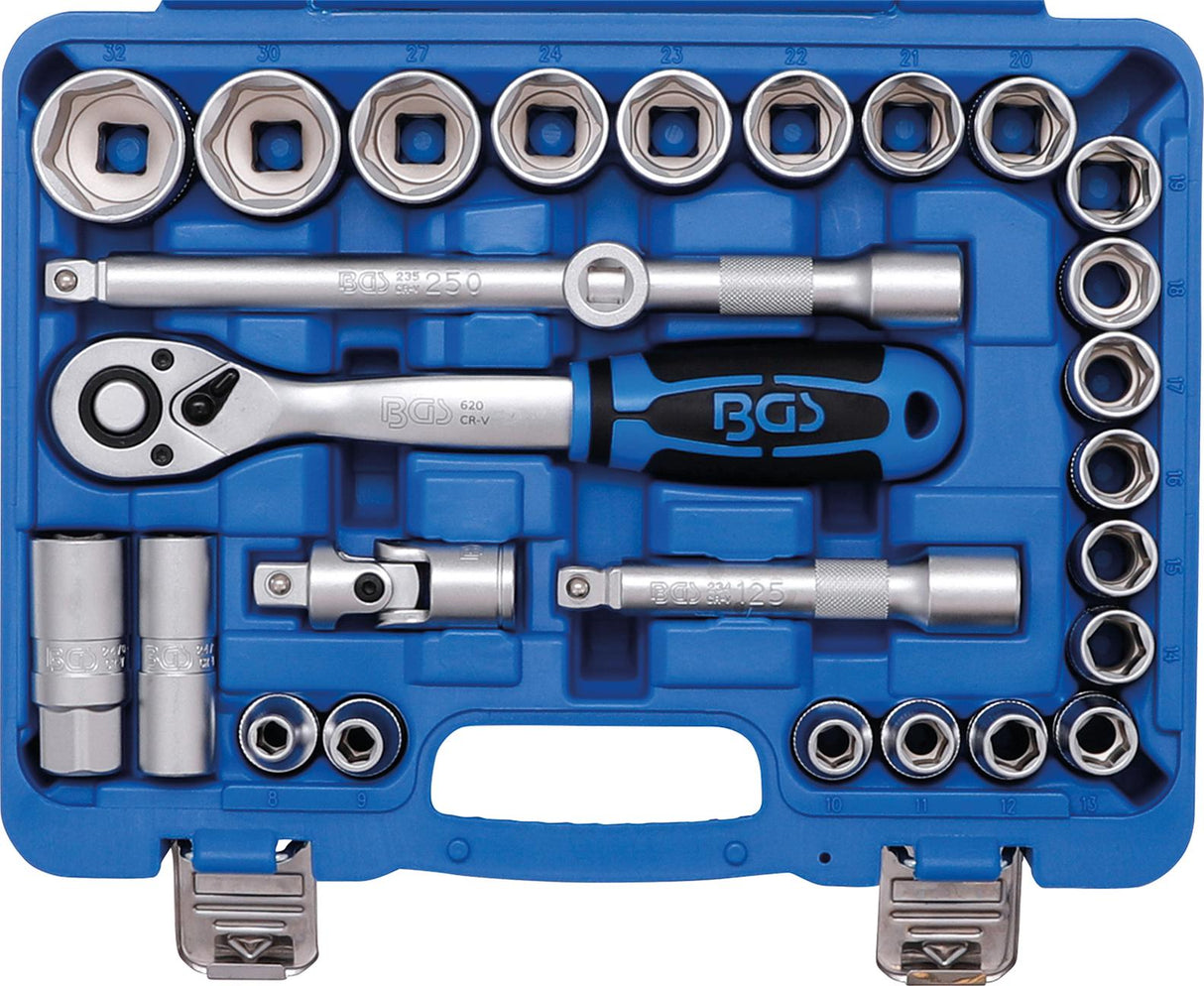 Набор головок | 12,5 mm (1/2") | 8 - 32 mm | 27 шт.