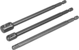 3PCS SOCKET ADAPTE HEX SHA 1/4, 3/8, 1/2 (YT-04628)