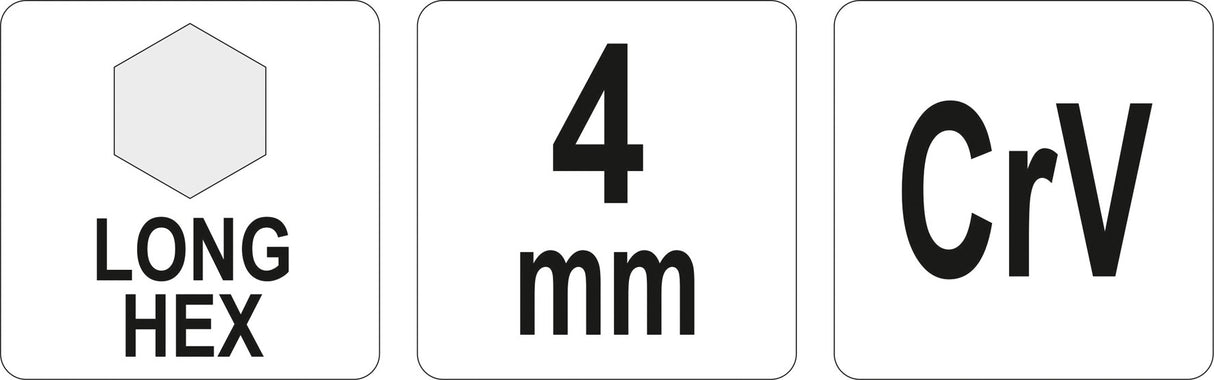 Г-образный ключ | длинный | шестигранный | 4,0 mm