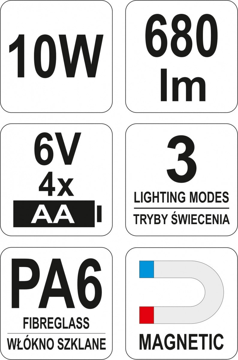 Šviesos diodų prožektorius | 10W COB LED | 680 lm (YT-81821)