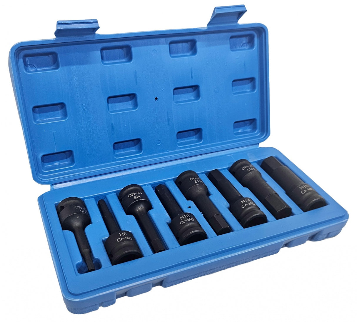 IMPACT BITS | 12.5 MM (1/2") | HEX | 5 - 19 MM | 8 PCS. (S1100)