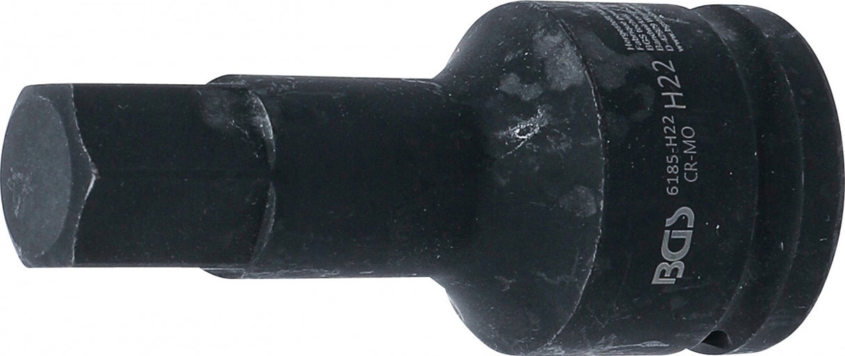 Smūginis antgalis | ilgis 100 mm | 20 mm (3/4") | Hex šešiakampis 22 mm (6185-H22)