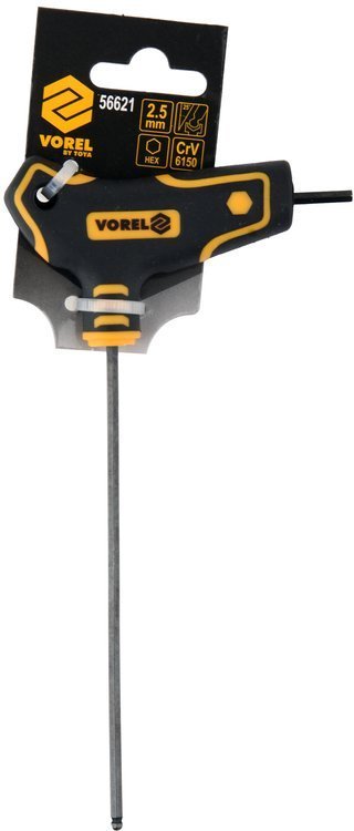 L tipo atsuktuvas HEX su rankena | šarnyrinis | 2.5 mm (56621)