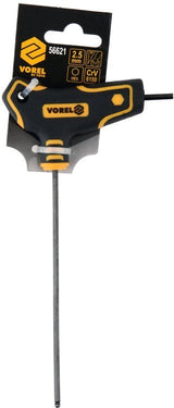 L tipo atsuktuvas HEX su rankena | šarnyrinis | 2.5 mm (56621)