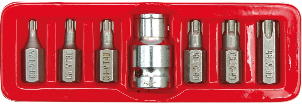Antgalių rinkinys TORX, 7 dalių, 30mm ilgio  (66570)