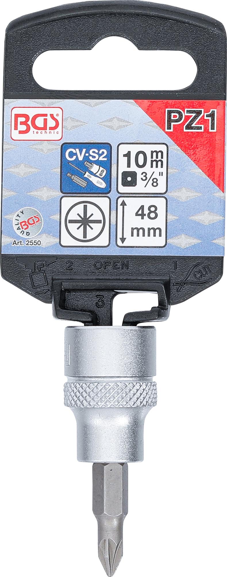 Бита в головке | 10 mm (3/8") | Крестовая PZ1