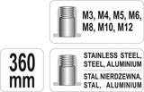 Kniediklis srieginėms kniedėms | M3, M4, M5, M6, M8, M10, M12 (YT-36128)
