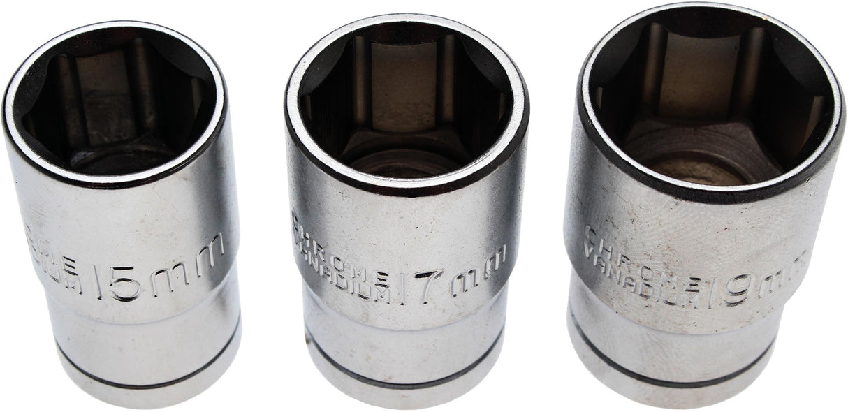 Galvučių rinkinys | 12,5 mm (1/2") | 15 - 17 - 19 mm | 3 vnt. (15125)