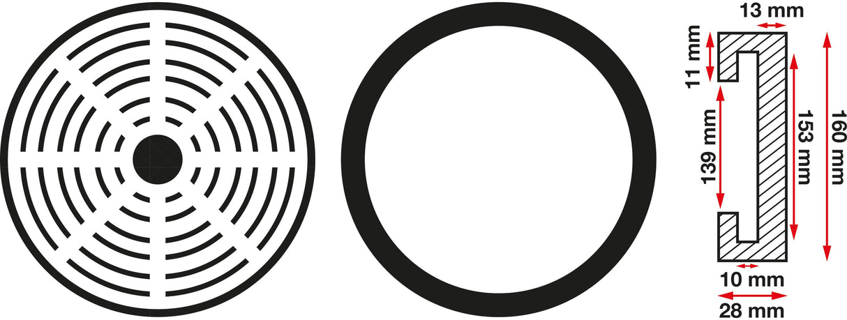 Guminis padas | auto keltuvams | Ø 160 mm (6475)