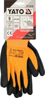 SAFETY GLOVES TOUCHSCREEN FINGERS NITRILE S. 9 (YT-74755)