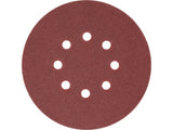 Šlifavimo popierius {velcro) | 8 skylės | 150 mm / P120 | 50 vnt. (YT-834595)