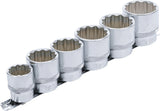 Набор головок 12-гранных | 12,5 mm (1/2") | 24 - 38 mm | 6 шт.