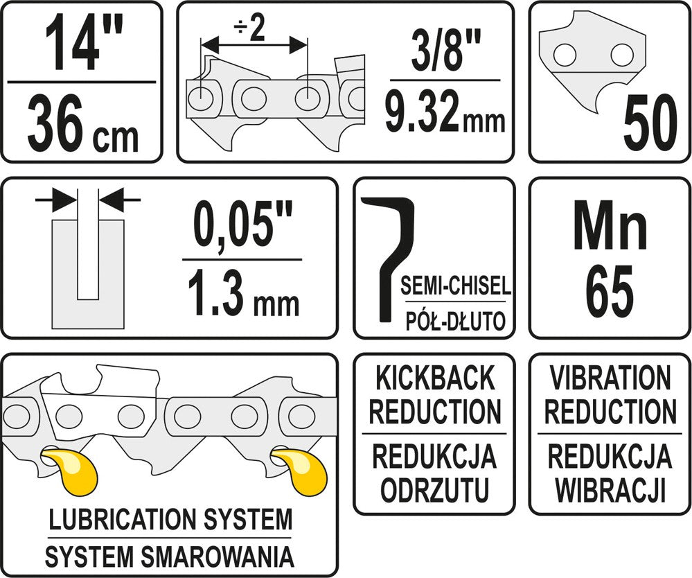 Цепь для пилы 14" 3/8" 0,05" 50 зубьев