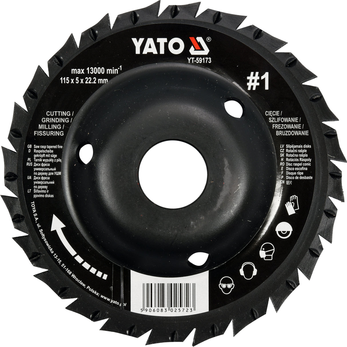 Диск / фреза по дереву 115 mm, No1
