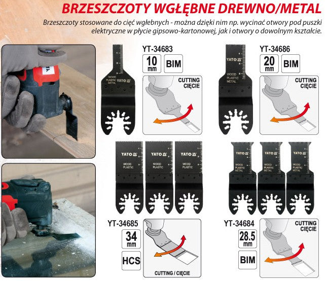 PLUNGE CUTTING SAW BLADE FOR MULTITOOL (YT-34685)