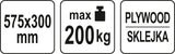 Transportavimo vežimėlis / platforma | 575x300 mm / iki 200 kg (YT-37421)