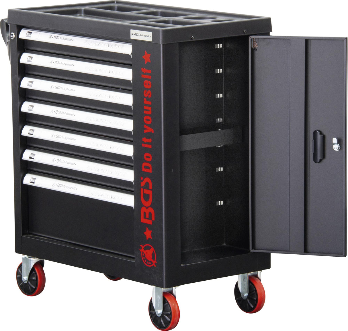 WORKSHOP TROLLEY | 7 DRAWERS | 1 SIDE DOOR | EMPTY (6058-1)