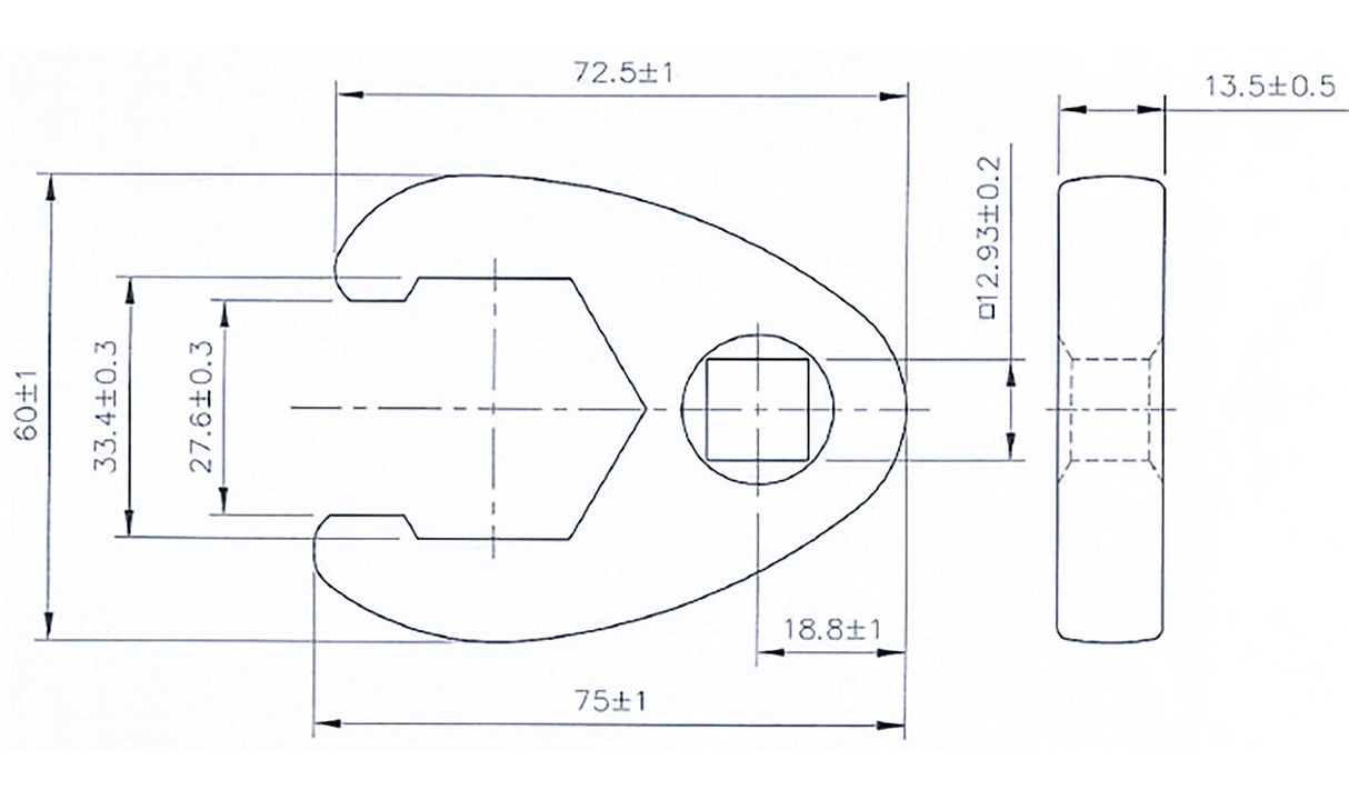 Raktas varnos koja | 12.5 mm (1/2") | 33 mm (1759-33)