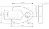 Raktas varnos koja | 12.5 mm (1/2") | 33 mm (1759-33)