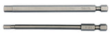 Antgaliai HEX šešiakampiai su skyle 1/4", 2vnt: H4x100mm; H6x100mm (YT-0495)