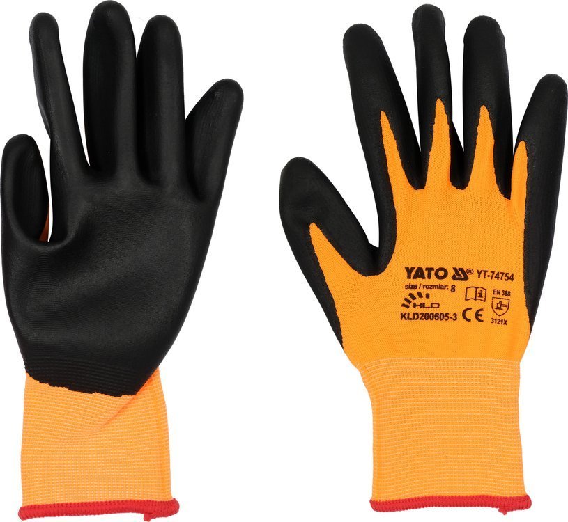 SAFETY GLOVES TOUCHSCREEN FINGERS NITRILE S. 8 (YT-74754)