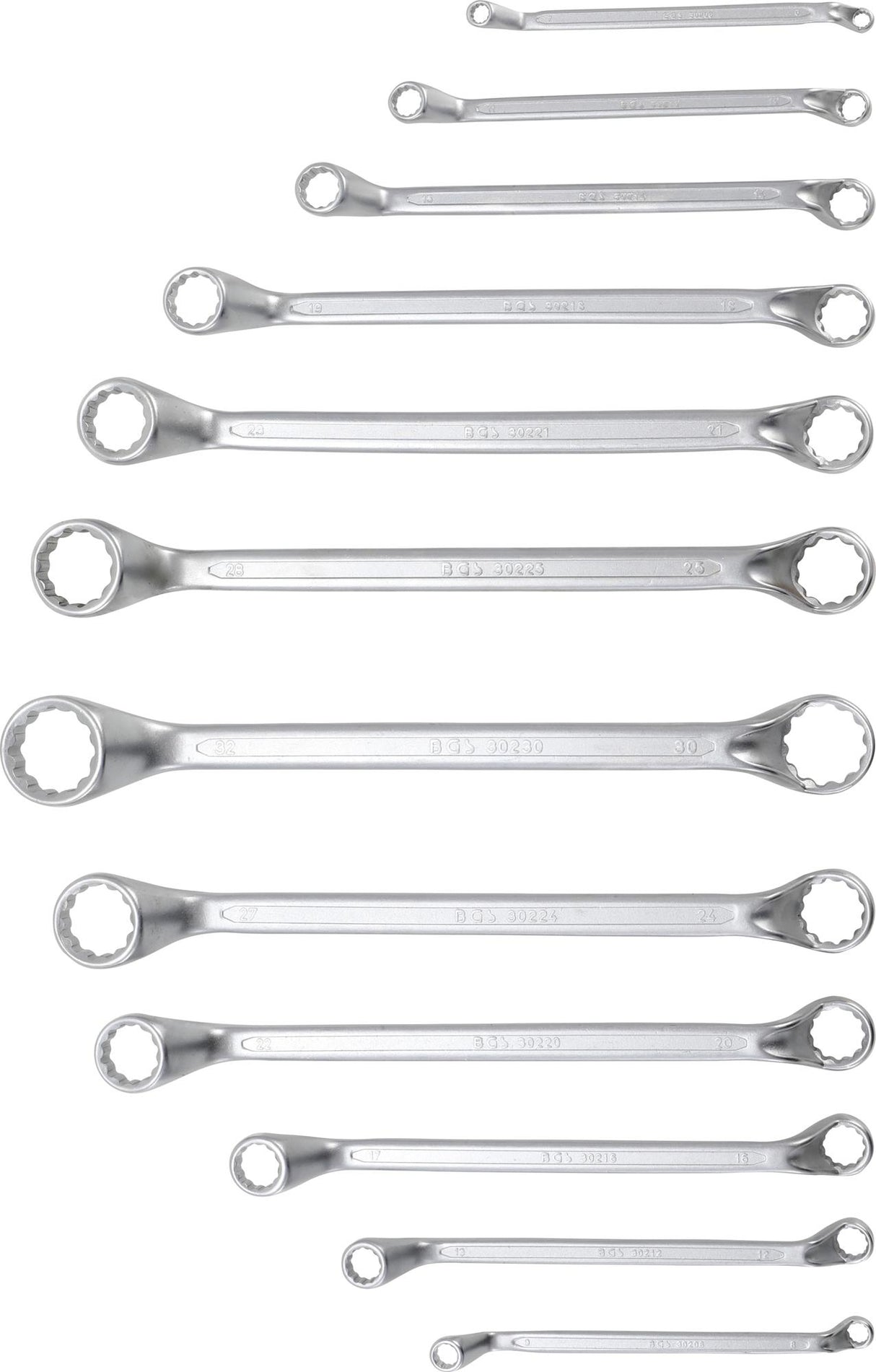 DOUBLE RING SPANNER SET | DEEP OFFSET ENDS | 6 - 32 MM | 12 PCS. (30200)