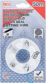 WINDSHIELD SEAL NYLON CUTTING WIRE | 50 M | 115 DAN (9115)