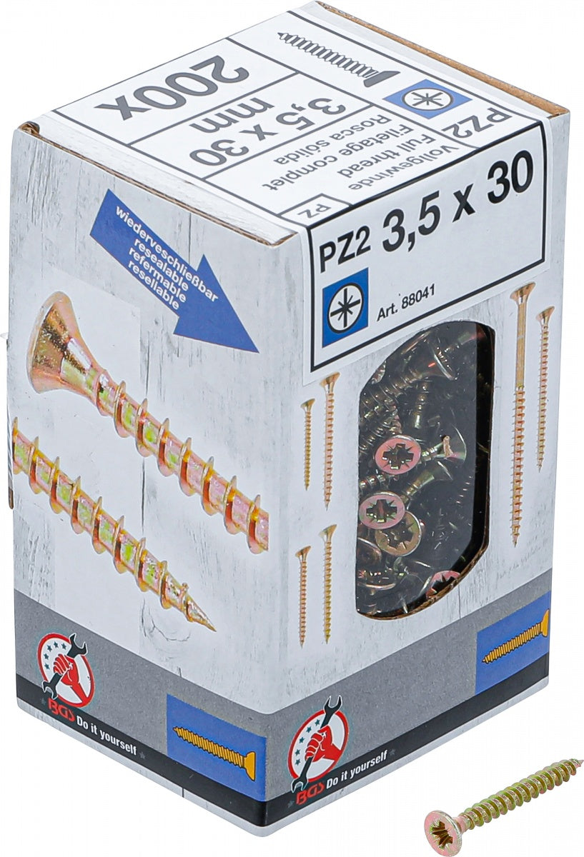 Universalūs varžtai | Cross Slot PZ2 | 3.5 x 30 mm | 200 vnt. (88041)