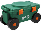 GARDEN TROLLEY WITH 360° SEAT AND STORAGE (90230)