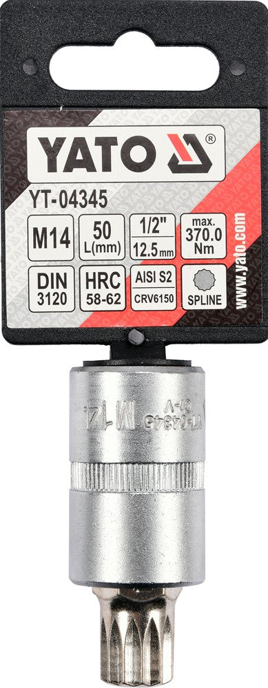 Бита запрессованная в головку 1/2", M14 x 55 mm