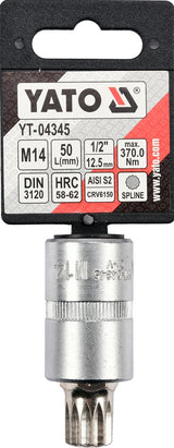 Бита запрессованная в головку 1/2", M14 x 55 mm
