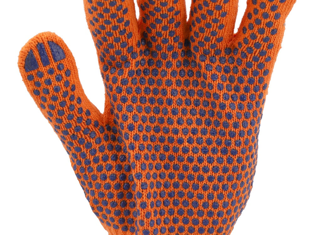 COTTON GLOVES, PVC DOTS, "SFD" (74102)